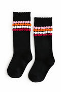 October Bubble Stripe Knee High Socks