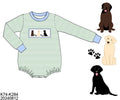 PO31: SMOCKED PUPS BOY BUBBLE
