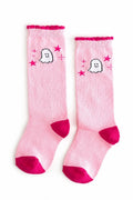 Pink Ghost Knee High Socks