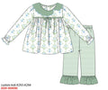 PO31: GIRL'S ONLY DAINTY BOW FLORAL PANT SET