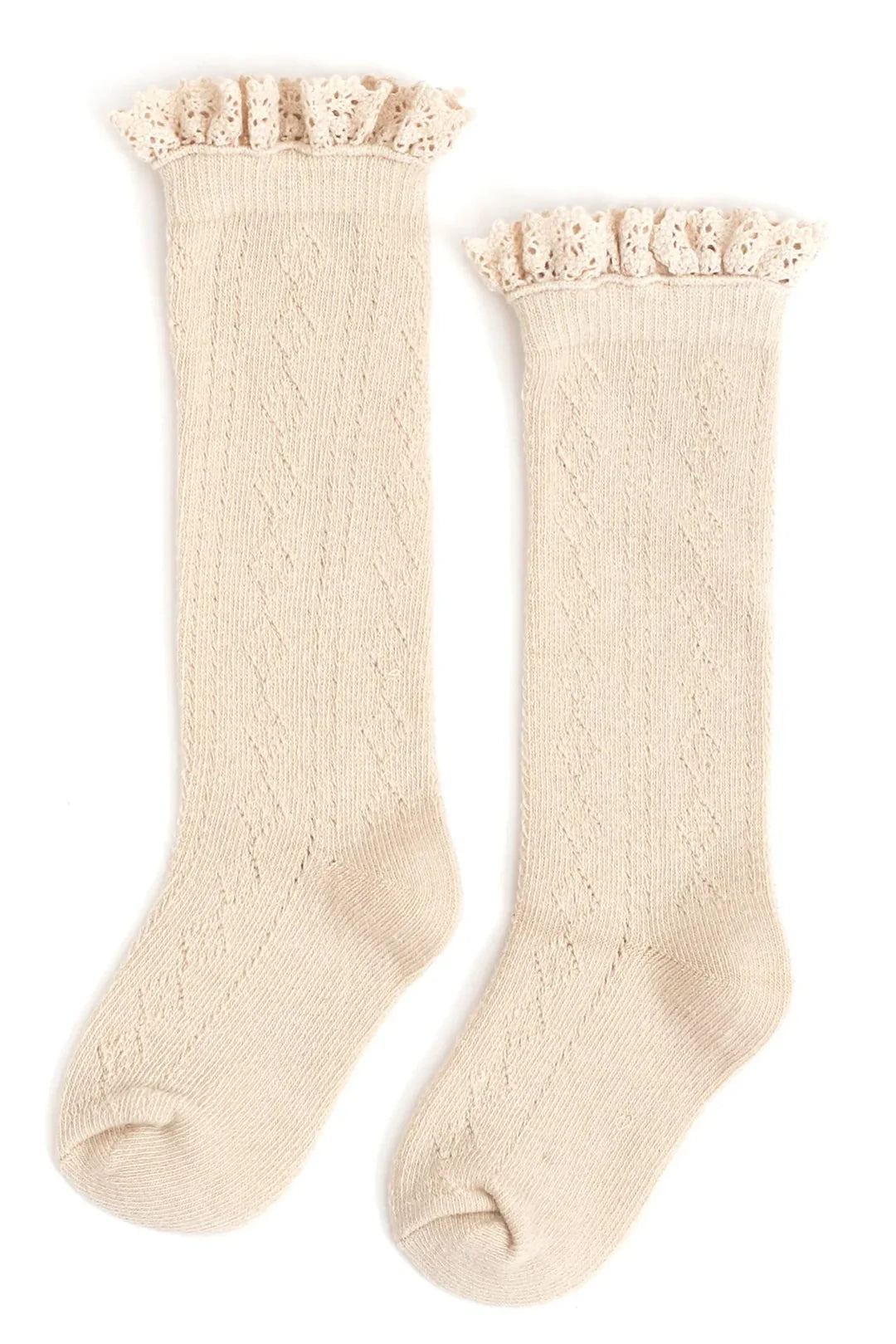Fancy Open Knit Knee High Socks