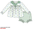 PO31: GIRL'S ONLY DAINTY BOW FLORAL DIAPER SET