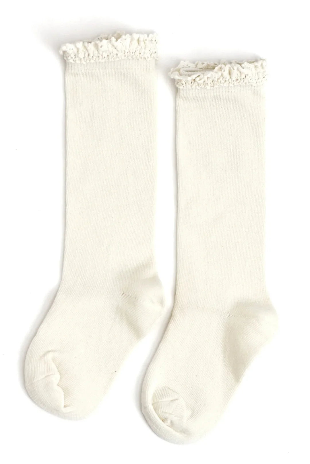Solid Lacetop Knee Socks