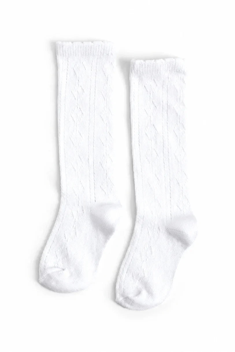 Fancy Open Knit Knee High Socks