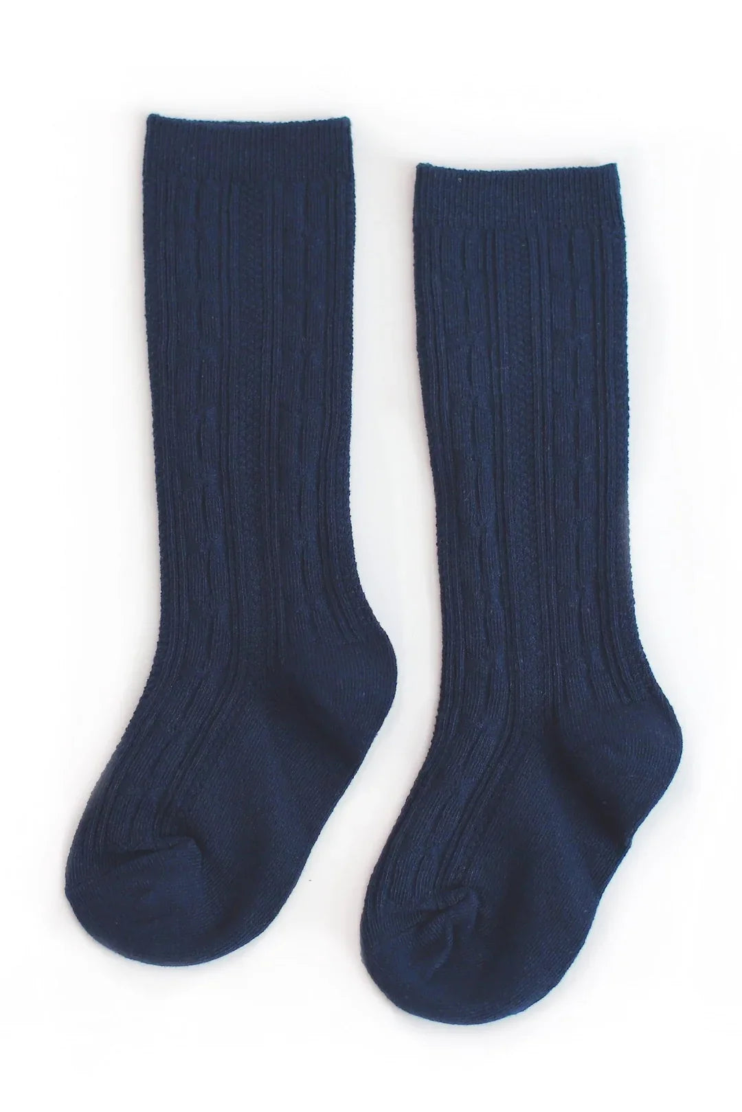 Solid Cable Knit Knee High Socks