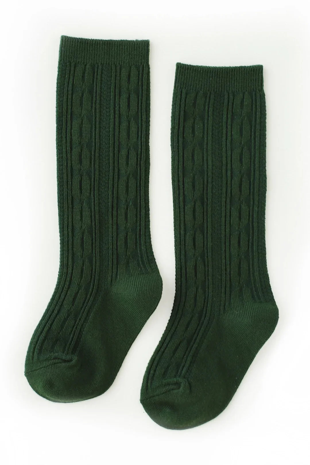 Solid Cable Knit Knee High Socks