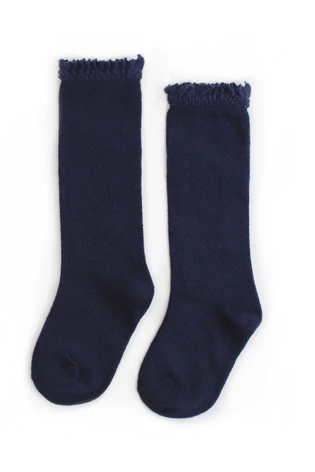 Solid Lacetop Knee Socks