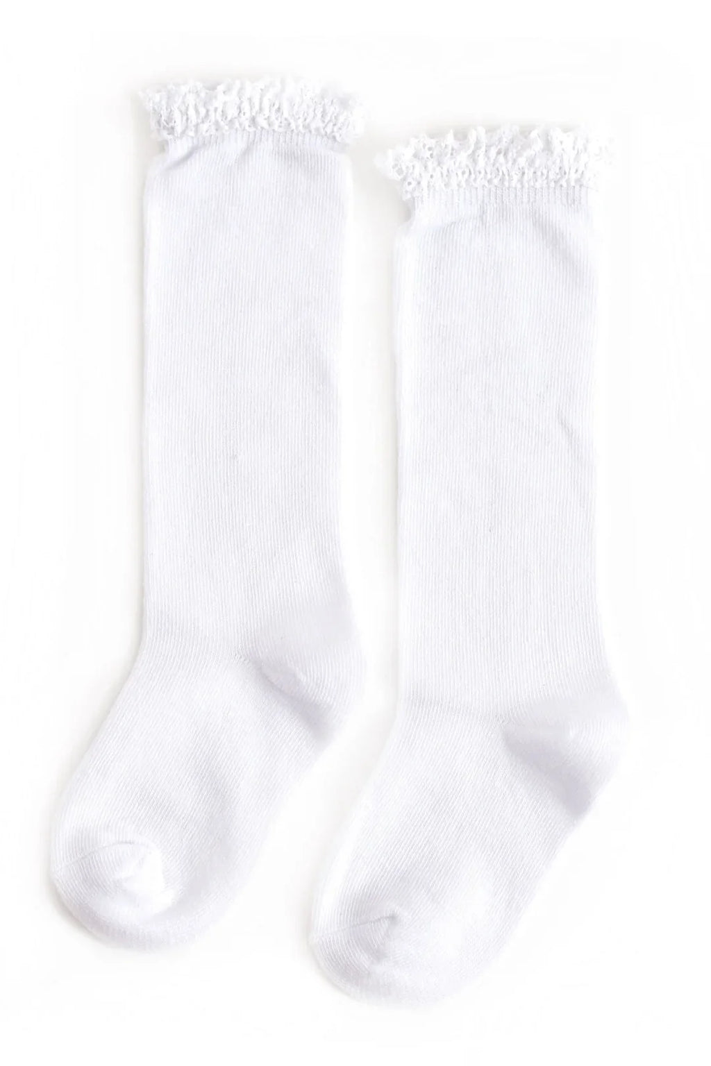 Solid Lacetop Knee Socks