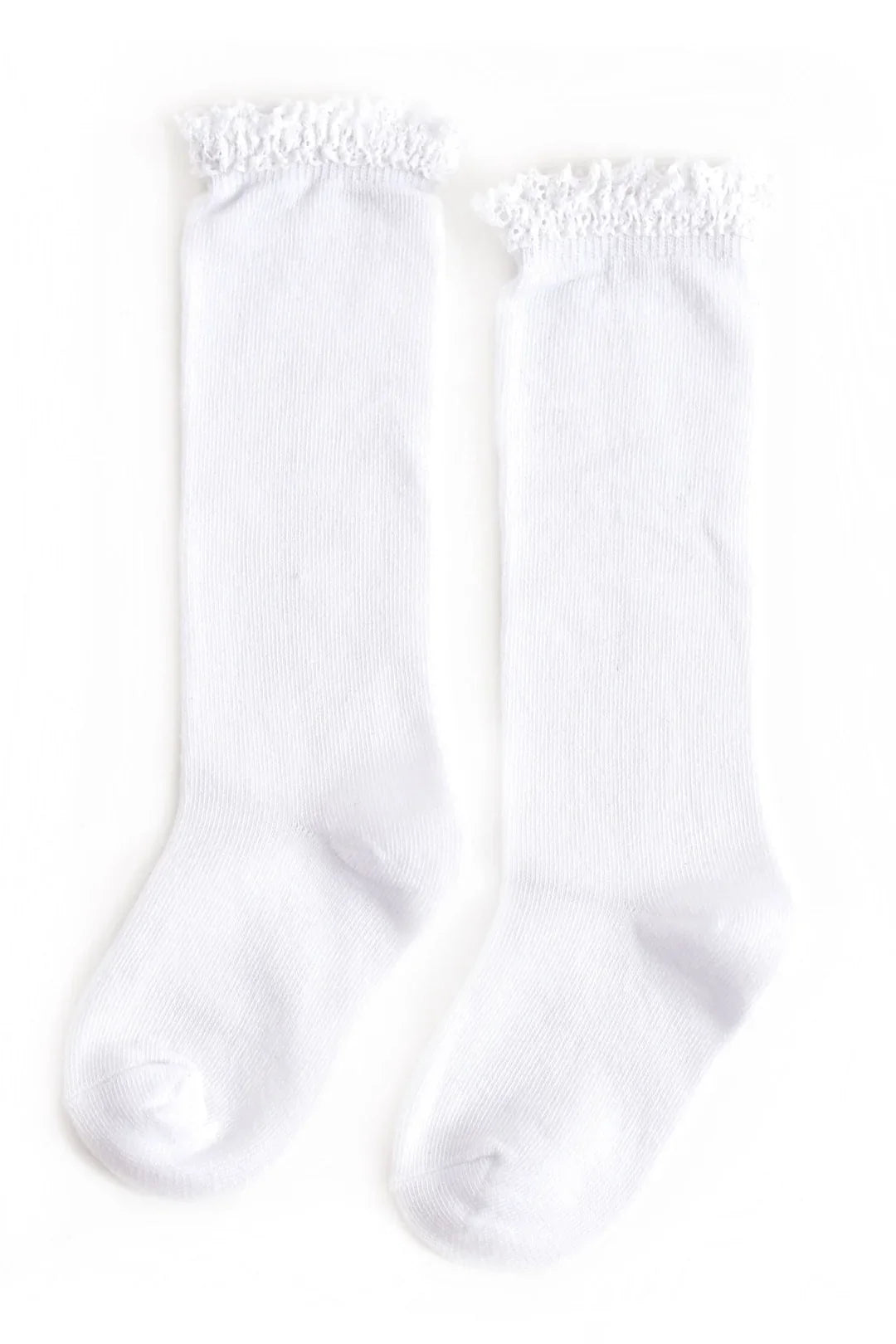 Solid Lacetop Knee Socks