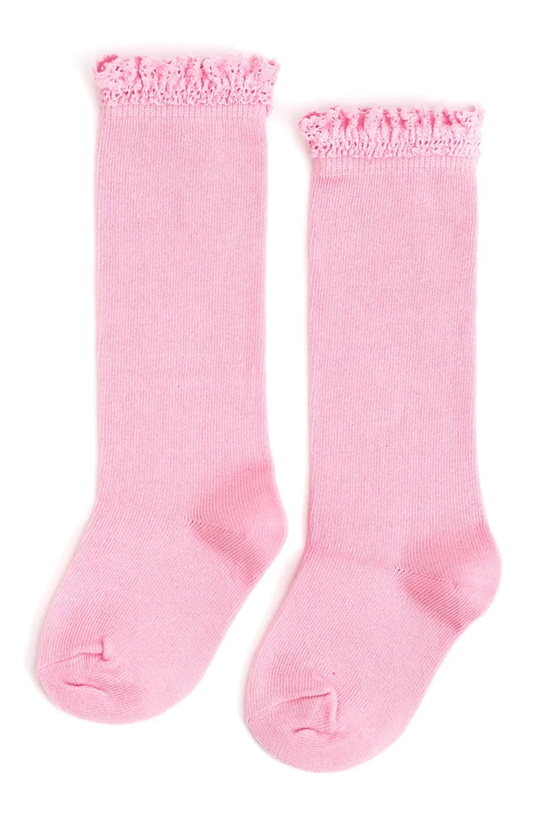 Solid Lacetop Knee Socks