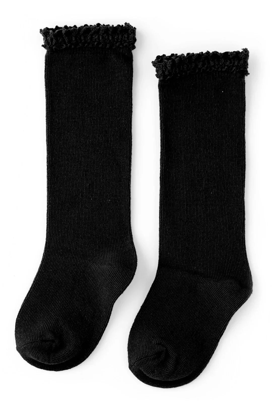 Solid Lacetop Knee Socks