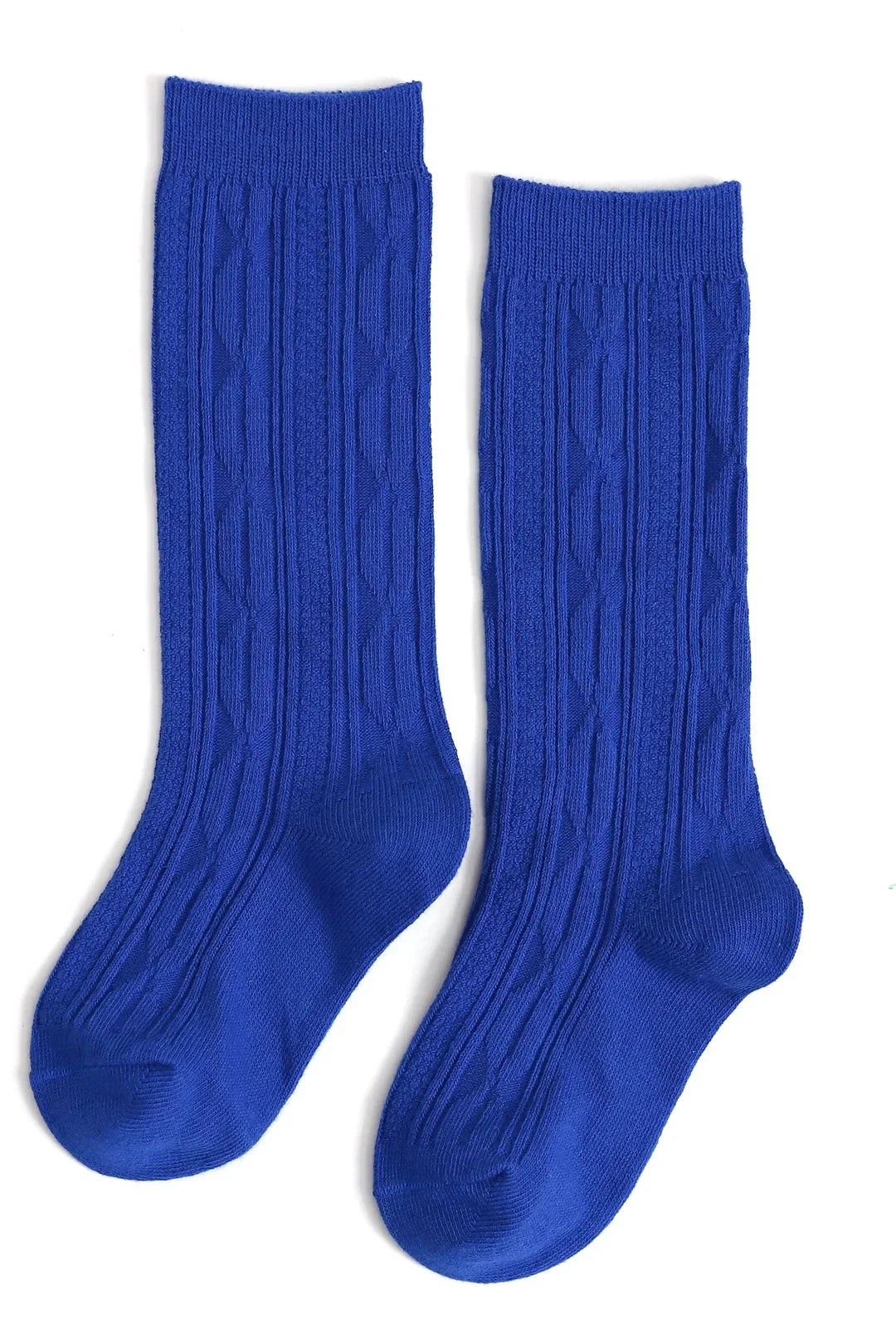 Solid Cable Knit Knee High Socks