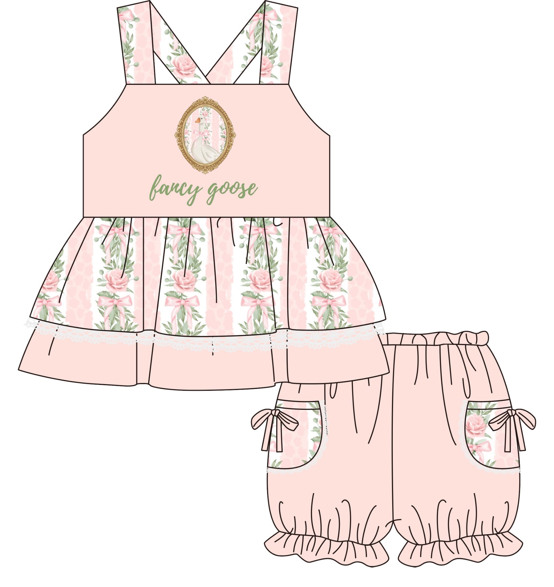 Fancy Goose short set