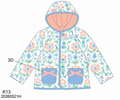 PO31: GIRL WINTER COATS PEACHY FLORAL