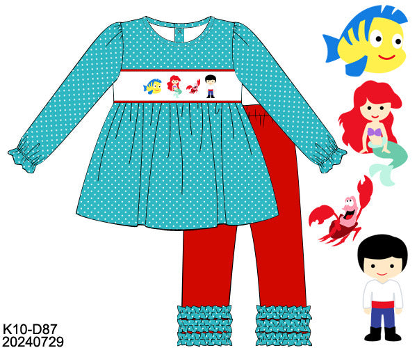 PO31: GIRL'S ONLY UNDER THE SEA PANT SET