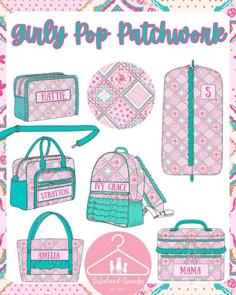 Girly Pop Patchwork Luggage-ETA NOVEMBER