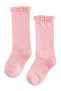 Solid Lacetop Knee Socks