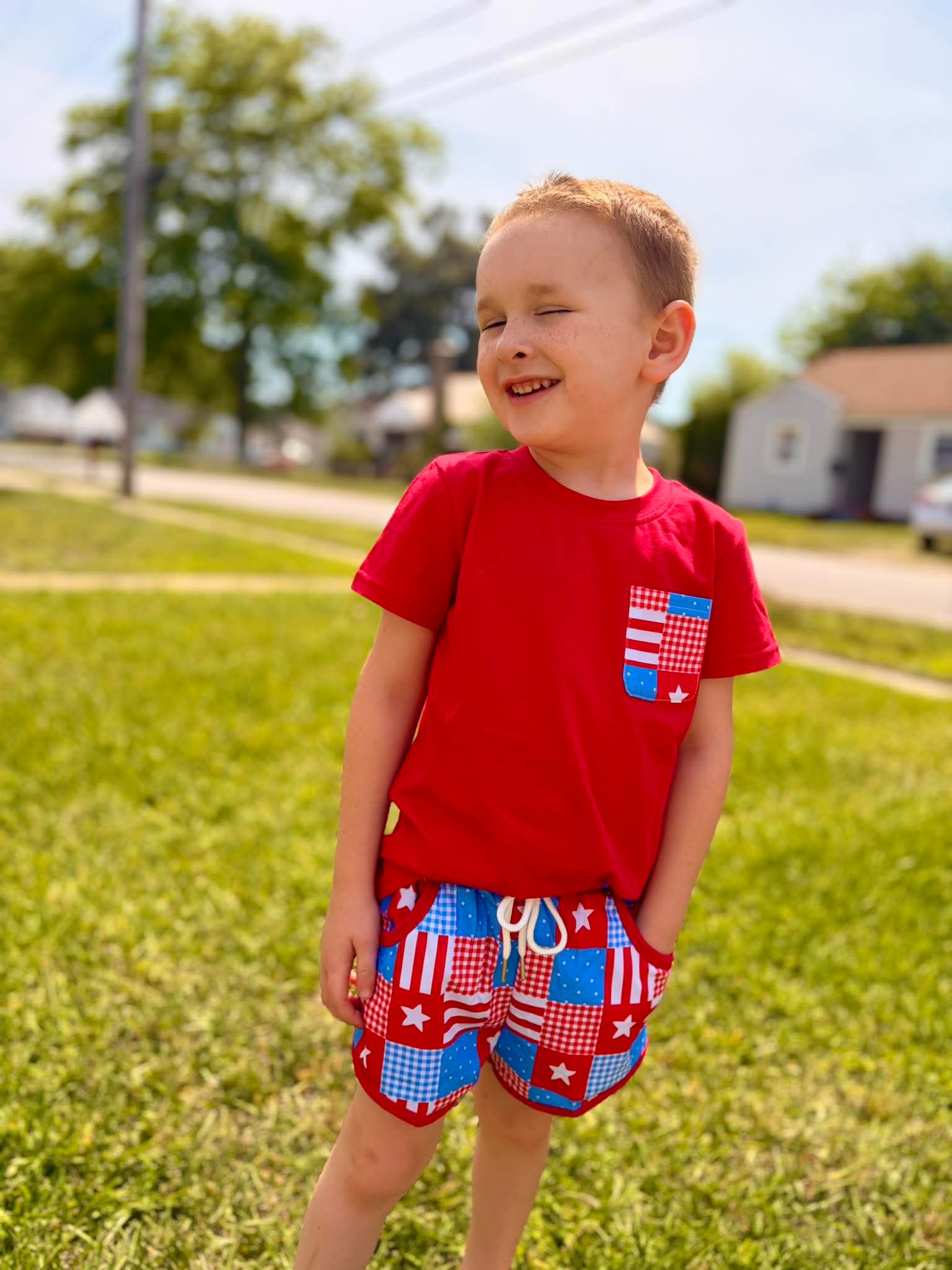 Made in America- Boys Short Set