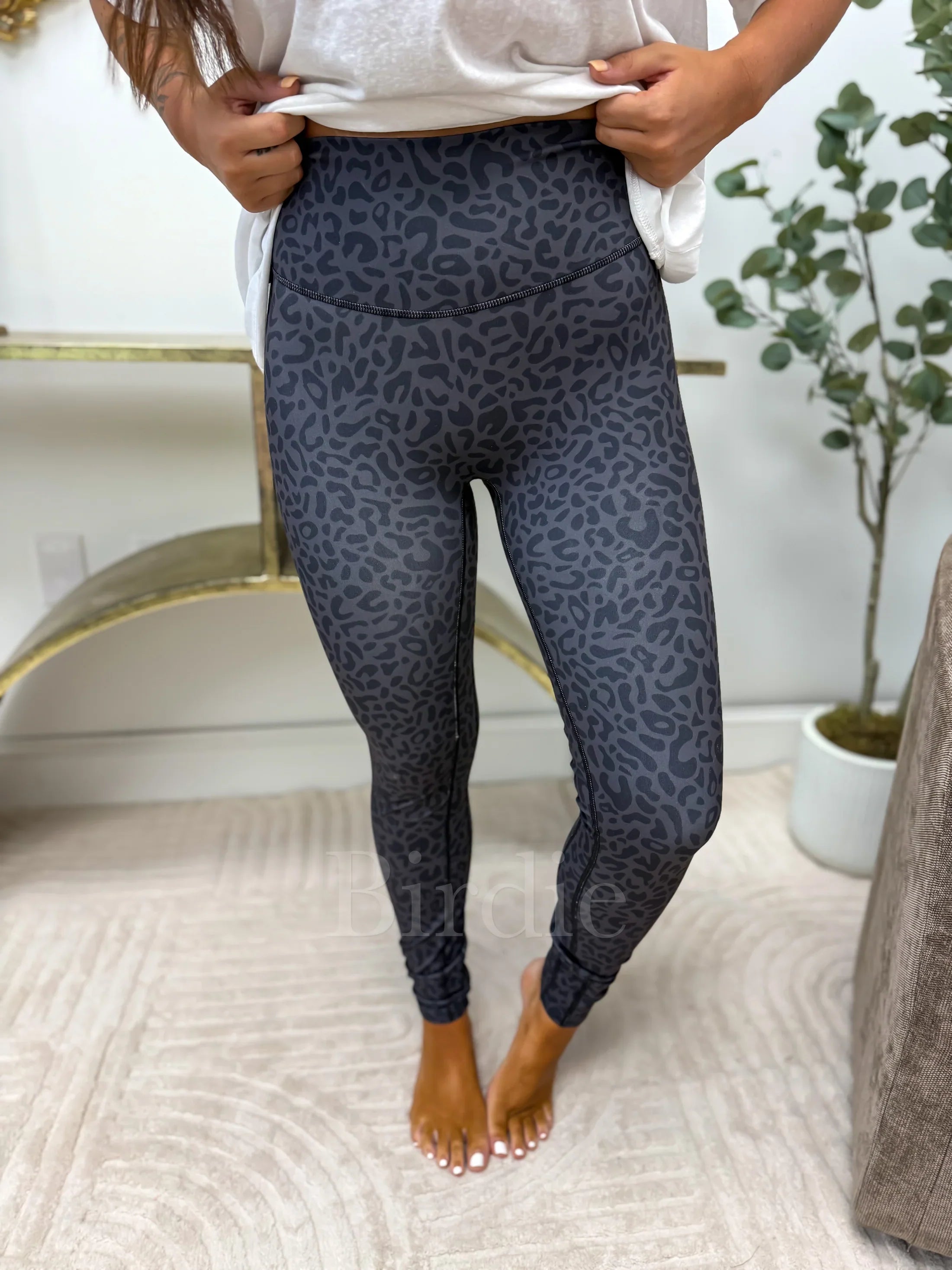 BIRDIE PREORDER Sculpt Leggings in Midnight Leopard