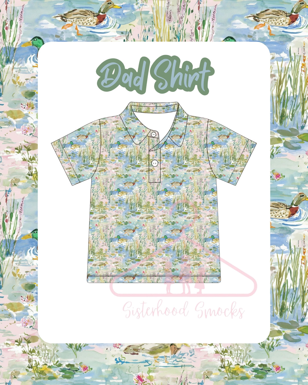 Mallard Family Dad Shirt