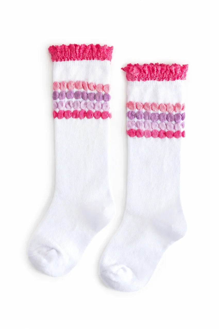 Darling Bubble Stripe Knee High Socks