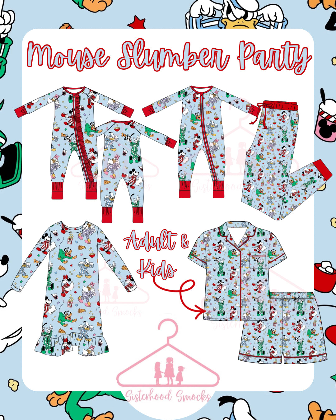 Mouse Slumber Party- WHOLESALE