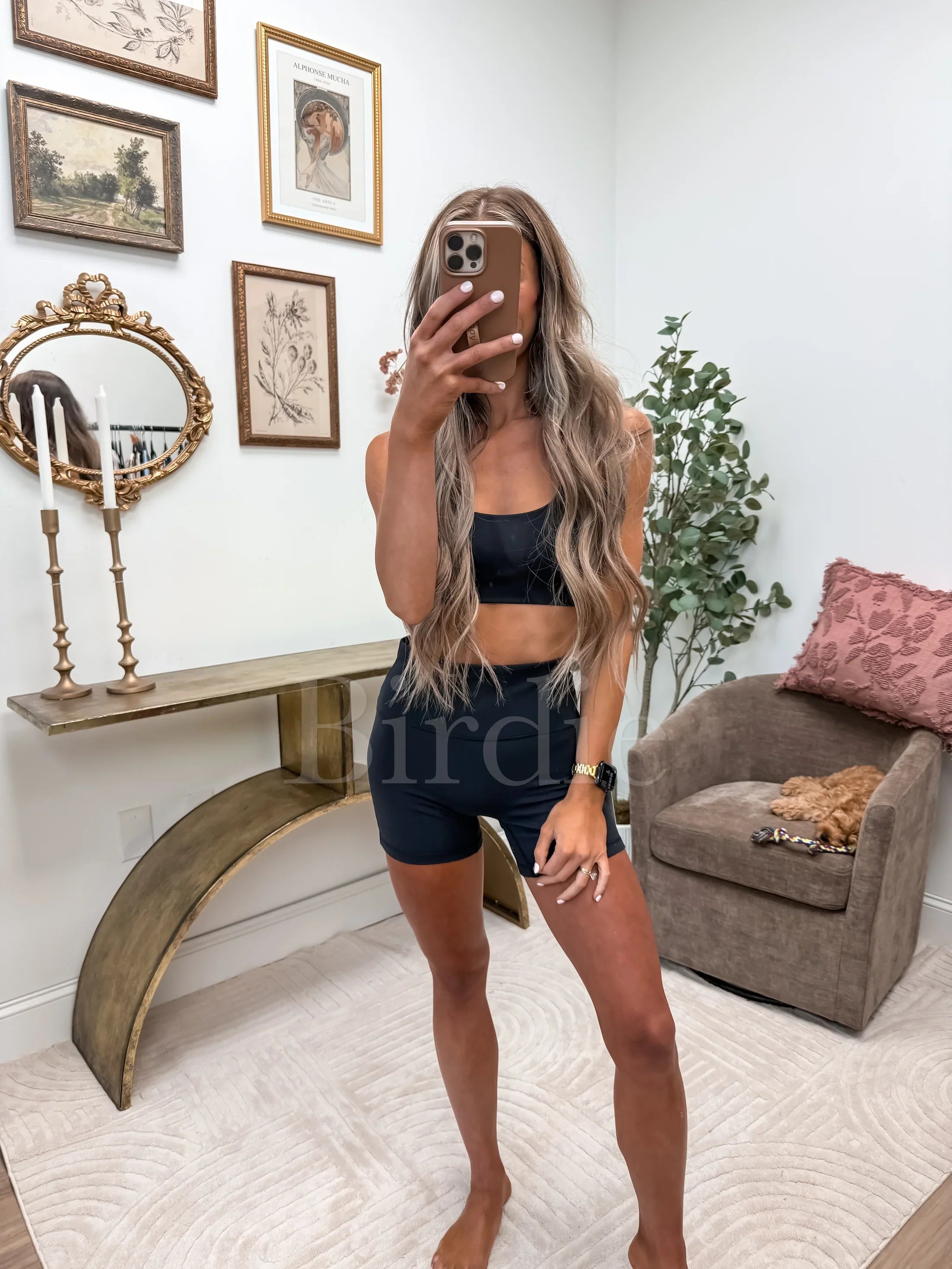 BIRDIE PREORDER AirSkin Sports Bra in Black